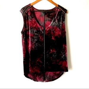 Rock&Republic crushed velvet sleeveless shirt
